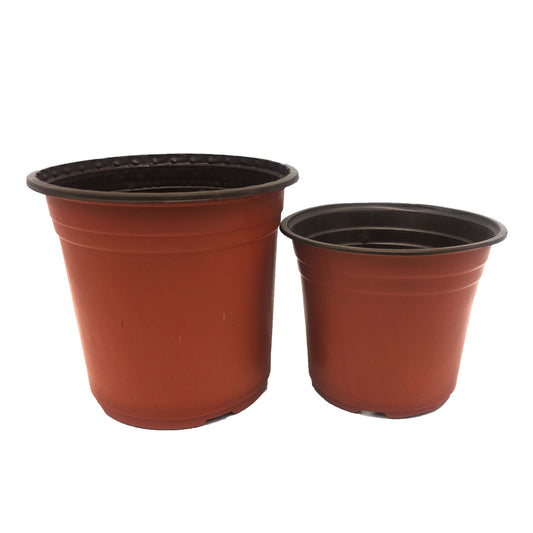 Plastic two-color nursery pots