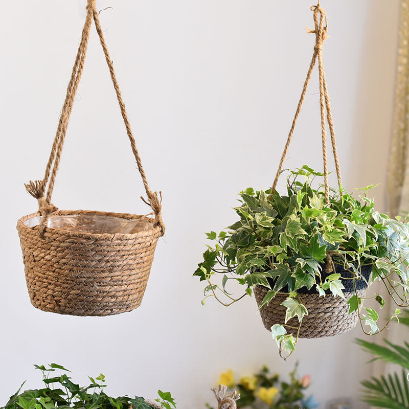 Straw Hanging Baskets, Flower Baskets, Woven Flower Pots, Rattan Baskets, Chlorophytum Potted Plants, Flower Baskets, Flower Pots, Bamboo Baskets, Flower Baskets