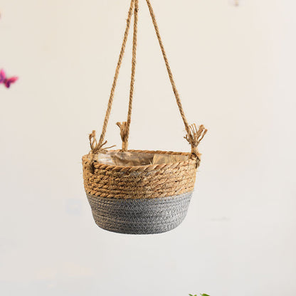 Straw Hanging Baskets, Flower Baskets, Woven Flower Pots, Rattan Baskets, Chlorophytum Potted Plants, Flower Baskets, Flower Pots, Bamboo Baskets, Flower Baskets