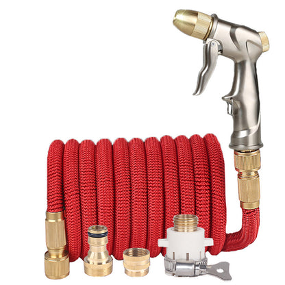 Garden Hose Telescopic Magic Hose Plastic Flexible Car Wash Hose Metal Spray Gun Outdoor Garden Watering