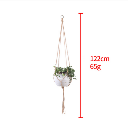 Hand-woven plant hanging basket cotton rope sling basket