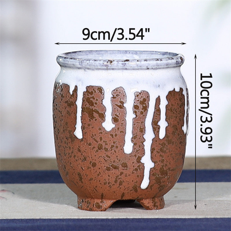 Succulent Flower Pot High Breathable Simple Plain Terracotta