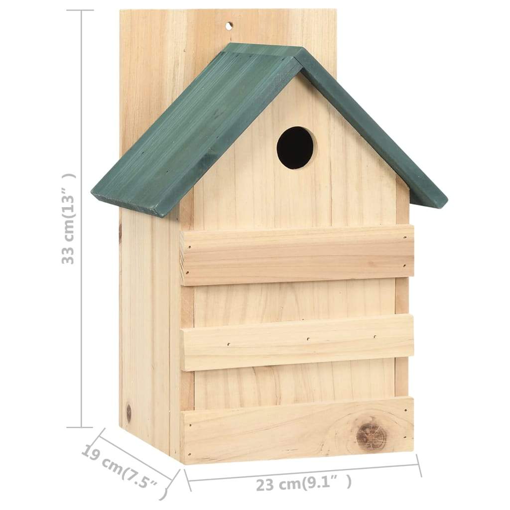 vidaXL Bird Houses 4 pcs 9.1"x7.5"x13" Firwood-7