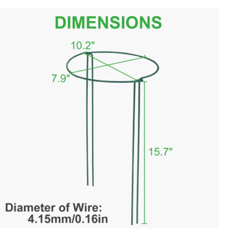 Support Frame Plant Support Rod Green Garden Plant Support Ring Plant Stand