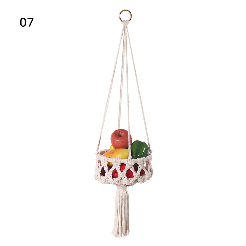 Two Layers Folding Hanging Basket Fruit Basket Hanging Flower Pot